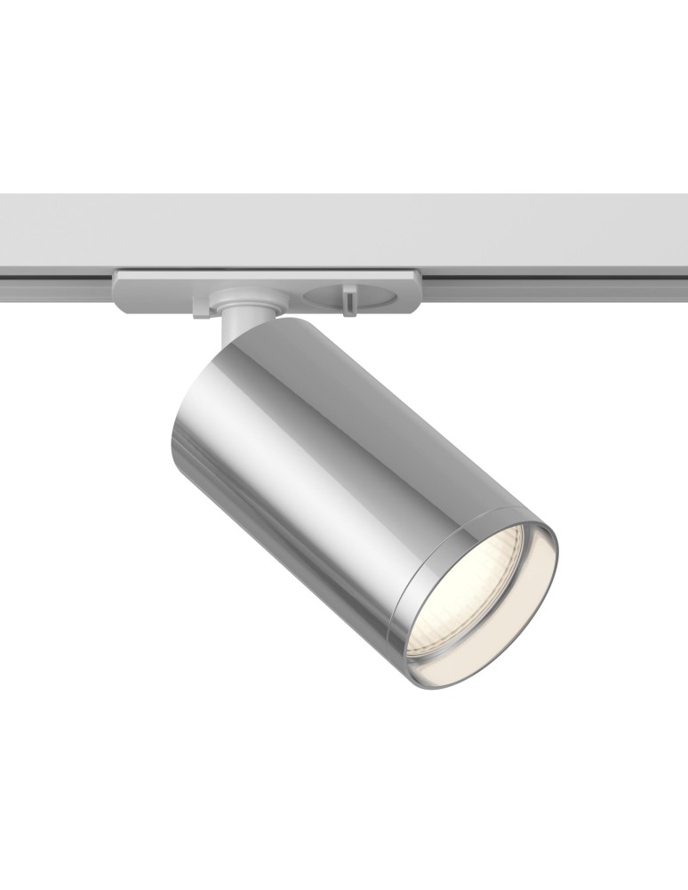 Lamps for 1 phase busbars - Maytoni Focus S Spotlight for UNITY Single-Circuit Rail 1xGU10 10W White, Silver TR020-1-U-GU10-WS - product kolory-swiatla.pl 1