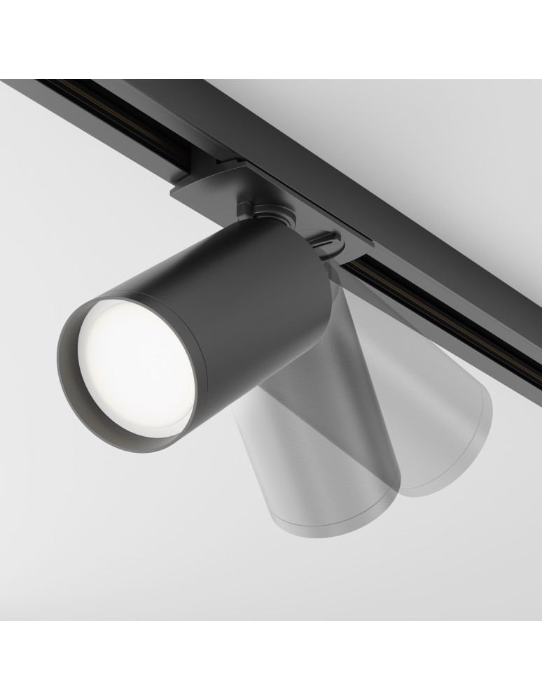 Lamps for 1 phase busbars - Maytoni Focus S Spotlight for UNITY Single Circuit Rail 1xGU10 10W Black TR020-1-GU10-B. - product kolory-swiatla.pl 6