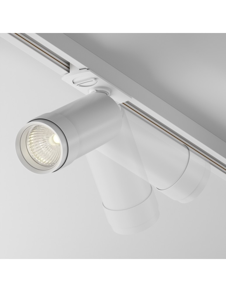 Lamps for 1 phase busbars - Maytoni Focus Zoom Spotlight for UNITY LED Single Circuit Rail 12W 900lm 3000K White TR021-1-12B3K-Z-D-W - product kolory-swiatla.pl 2