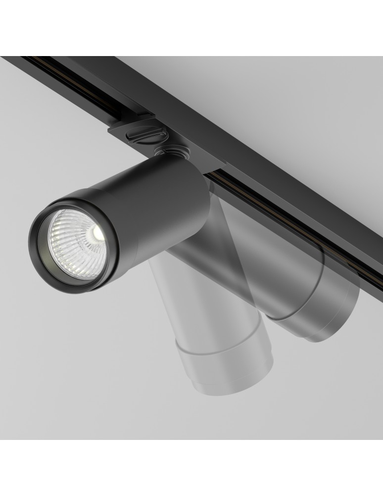 Lamps for 1 phase busbars - Maytoni Focus Zoom Spotlight for UNITY LED Single Circuit Rail 12W 900lm 4000K Black TR021-1-12B4K-Z-D-B - product kolory-swiatla.pl 2