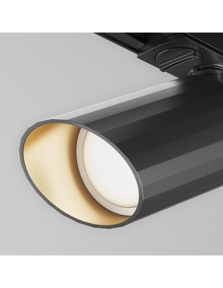 Lamps for 1 phase busbars - Maytoni Lipari UNITY Single Circuit Rail Spotlight 1xGU10 12W Black TR087-1-GU10-B. - product kolory-swiatla.pl 3