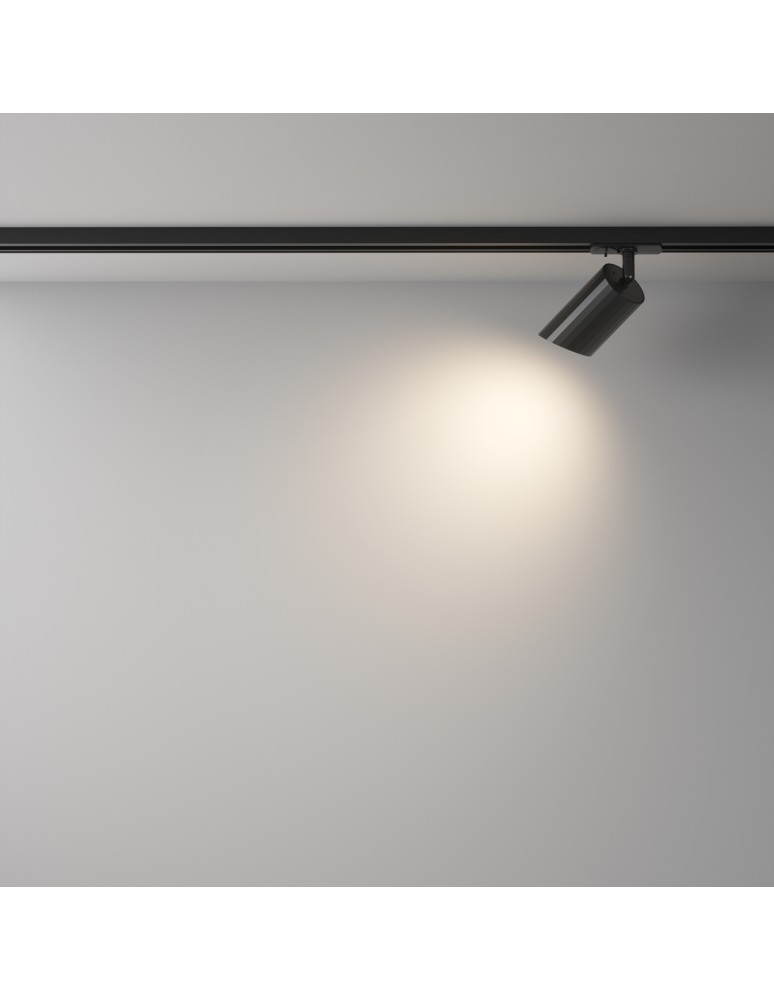 Lamps for 1 phase busbars - Maytoni Lipari UNITY Single Circuit Rail Spotlight 1xGU10 12W Black TR087-1-GU10-B. - product kolory-swiatla.pl 4