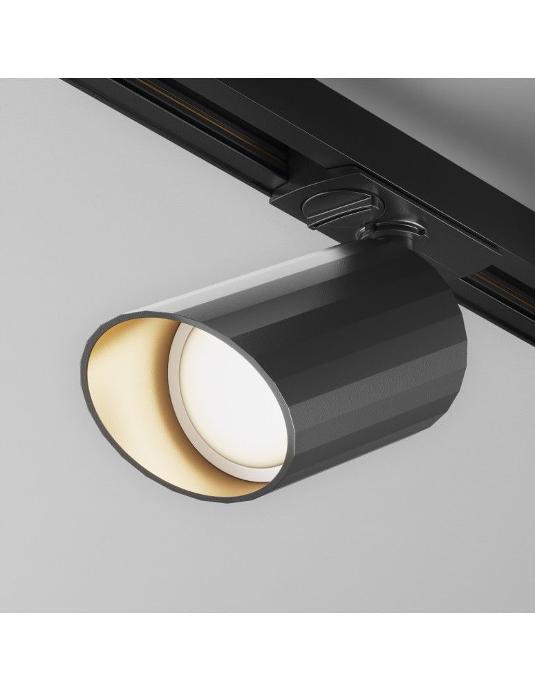 Lamps for 1 phase busbars - Maytoni Lipari UNITY Single Circuit Rail Spotlight 1xGU10 12W Black TR087-1-GU10-B. - product kolory-swiatla.pl 5
