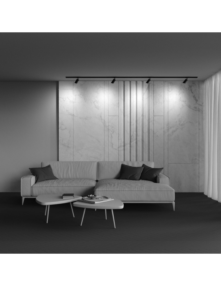 Lamps for 1 phase busbars - Maytoni Lipari UNITY Single Circuit Rail Spotlight 1xGU10 12W Black TR087-1-GU10-B. - product kolory-swiatla.pl 8