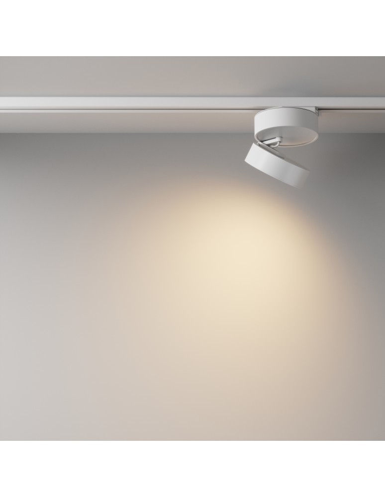 Lamps for 1 phase busbars - Maytoni ONDA UNITY LED 18W 1400lm 3000K White TR007-1-18W3K-W Single Circuit Rail Spotlight. - product kolory-swiatla.pl 3