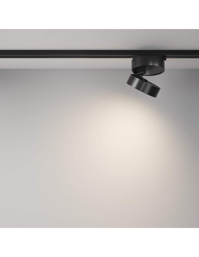 Lamps for 1 phase busbars - Maytoni ONDA UNITY LED Single Circuit Rail Spotlight 18W 1100lm 4000K Black TR007-1-18W3K-B4K - product kolory-swiatla.pl 4