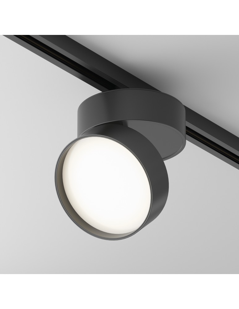 Lamps for 1 phase busbars - Maytoni ONDA UNITY LED Single Circuit Rail Spotlight 18W 1100lm 4000K Black TR007-1-18W3K-B4K - product kolory-swiatla.pl 5