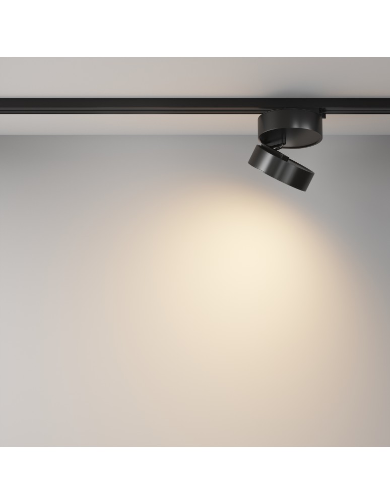 Lamps for 1 phase busbars - Maytoni ONDA UNITY LED 18W 1000lm 3000K Black TR007-1-18W3K-B Single Circuit Rail Spotlight. - product kolory-swiatla.pl 3