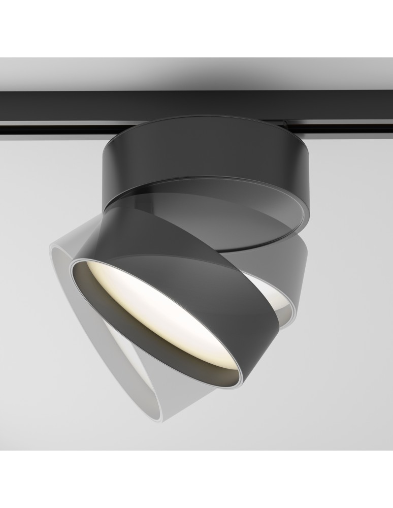 Lamps for 1 phase busbars - Maytoni ONDA UNITY LED 18W 1000lm 3000K Black TR007-1-18W3K-B Single Circuit Rail Spotlight. - product kolory-swiatla.pl 6
