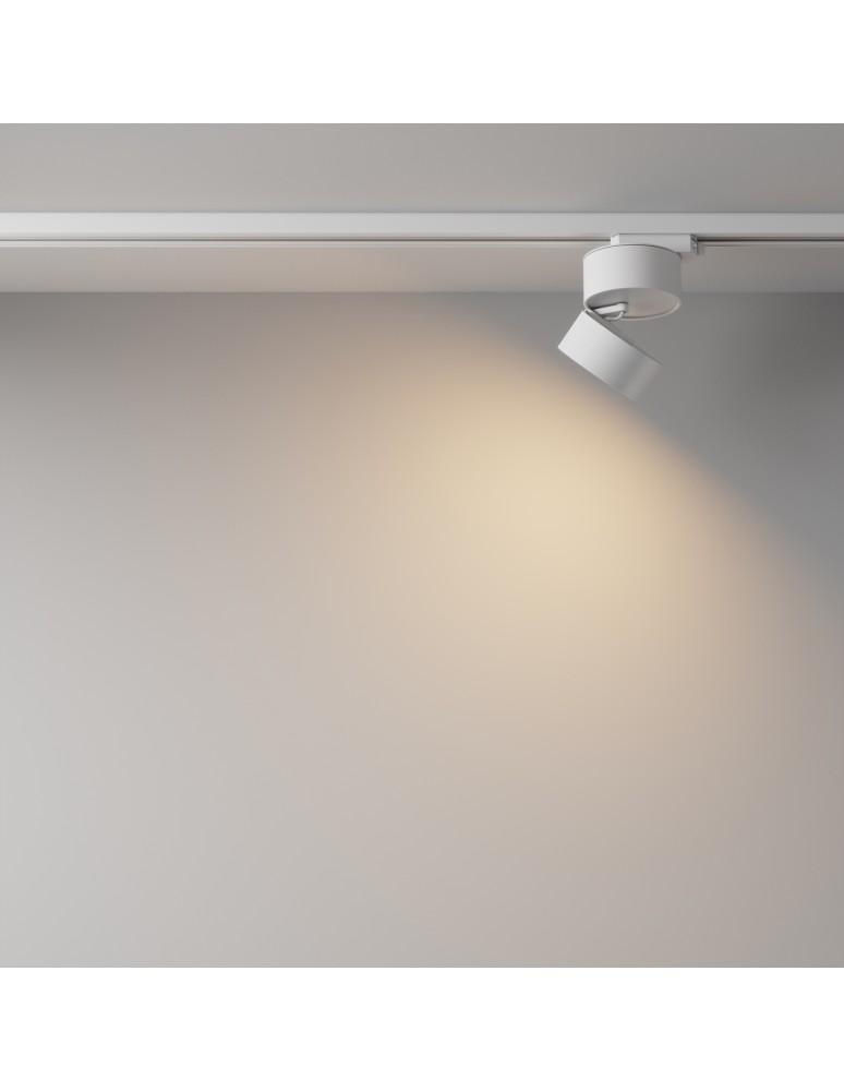Lamps for 1 phase busbars - Maytoni ONDA UNITY LED 12W 850lm 3000K White TR007-1-12W3K-W Single Circuit Rail Spotlight. - product kolory-swiatla.pl 3