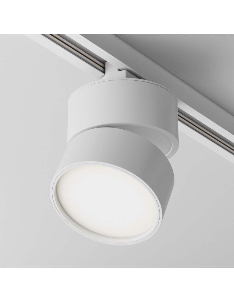 Lamps for 1 phase busbars - Maytoni ONDA UNITY LED 12W 850lm 3000K White TR007-1-12W3K-W Single Circuit Rail Spotlight. - product kolory-swiatla.pl 4