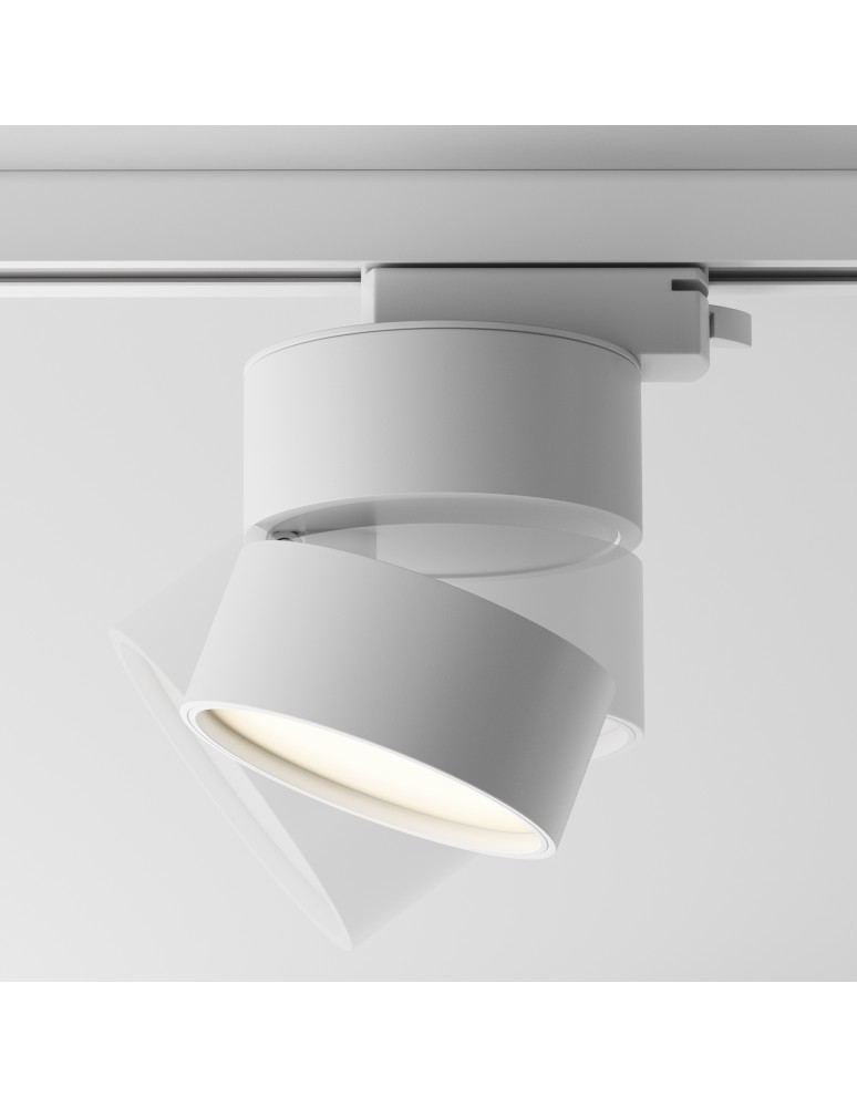 Lamps for 1 phase busbars - Maytoni ONDA UNITY LED 12W 850lm 3000K White TR007-1-12W3K-W Single Circuit Rail Spotlight. - product kolory-swiatla.pl 6
