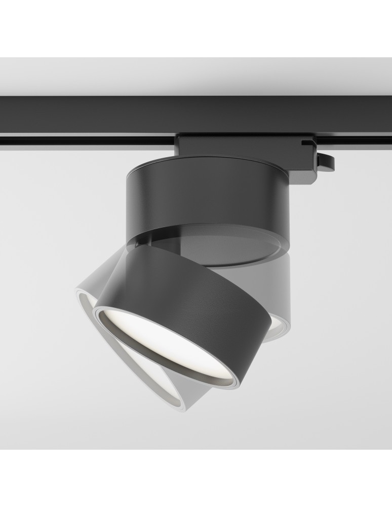 Lamps for 1 phase busbars - Maytoni ONDA UNITY LED 12W 700lm 4000K Black TR007-1-12W4K-B Single Circuit Rail Spotlight. - product kolory-swiatla.pl 6