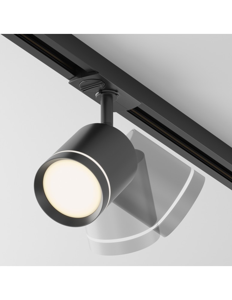 Lamps for 1 phase busbars - Maytoni Orlo UNITY LED 5W single circuit rail spotlight 200lm 3000K Black TR085-1-5W3K-B. - product kolory-swiatla.pl 4