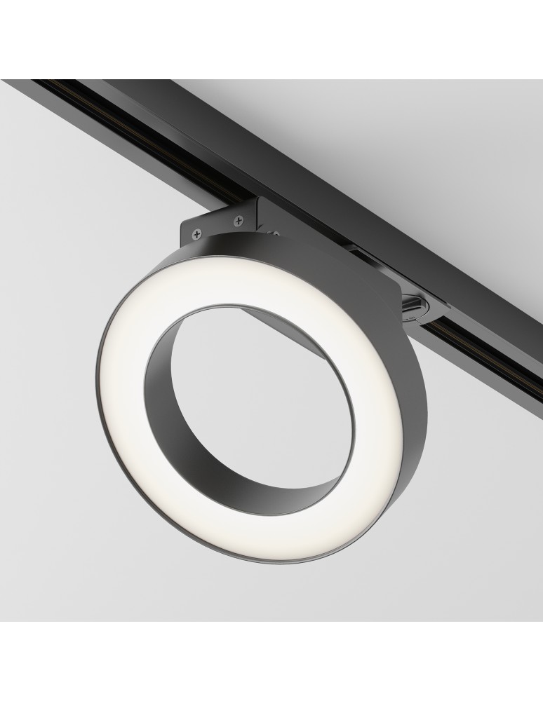Lamps for 1 phase busbars - Maytoni Rim Spotlight for UNITY LED Single Circuit Rail 12W 650lm 3000K Black TR044-1-12W3K-B. - product kolory-swiatla.pl 3