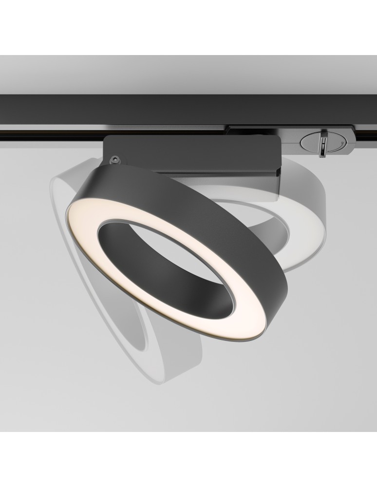 Lamps for 1 phase busbars - Maytoni Rim Spotlight for UNITY LED Single Circuit Rail 12W 650lm 3000K Black TR044-1-12W3K-B. - product kolory-swiatla.pl 4