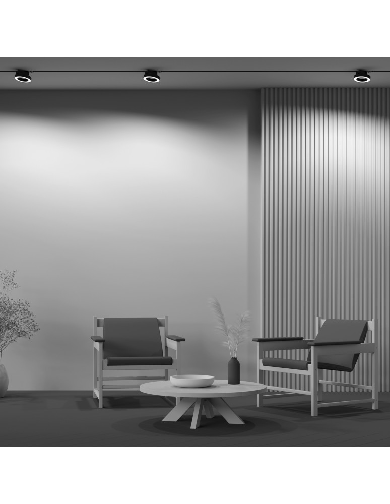 Lamps for 1 phase busbars - Maytoni Rim Spotlight for UNITY LED Single Circuit Rail 12W 650lm 3000K Black TR044-1-12W3K-B. - product kolory-swiatla.pl 5