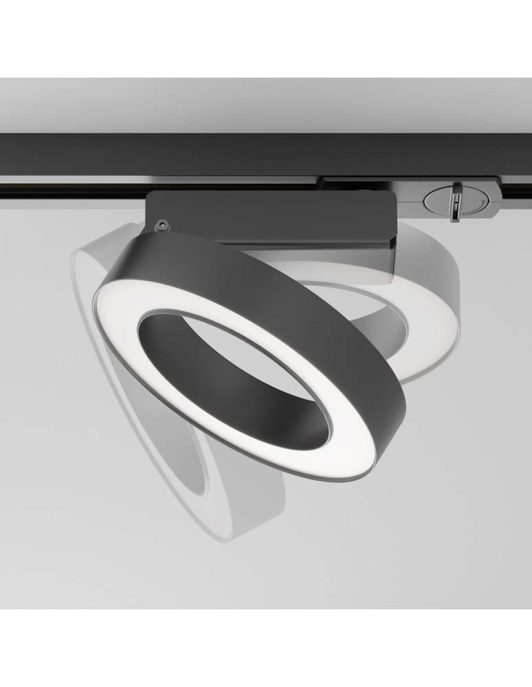 Lamps for 1 phase busbars - Maytoni Rim Spotlight for UNITY LED Single Circuit Rail 12W 650lm 4000K Black TR044-1-12W4K-B. - product kolory-swiatla.pl 4