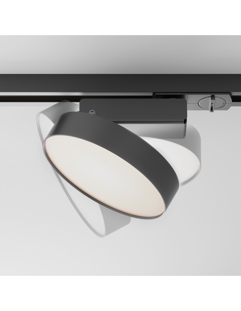 Lamps for 1 phase busbars - Maytoni Zon UNITY LED 12W 840lm 3000K Black TR043-1-12W3K-B Single Circuit Rail Spotlight. - product kolory-swiatla.pl 4