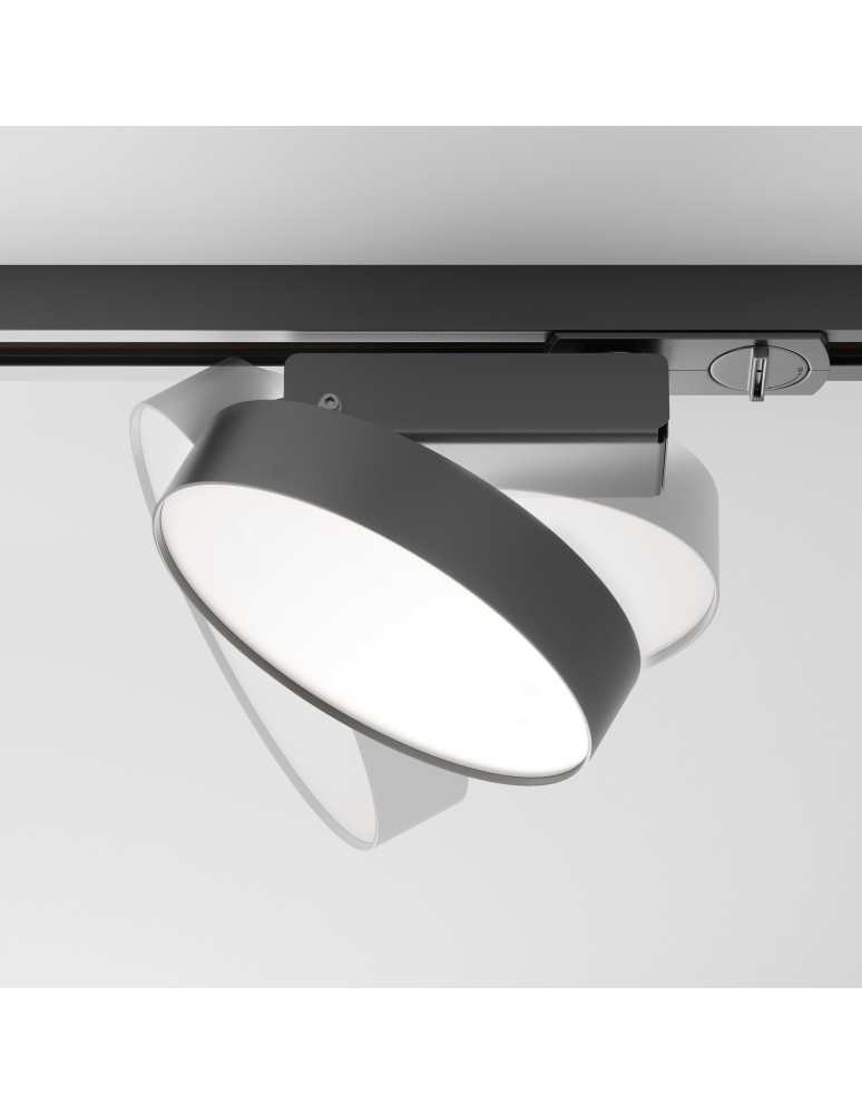 Lamps for 1 phase busbars - Maytoni Zon UNITY LED 12W 840lm 4000K Black TR043-1-12W4K-B Single Circuit Rail Spotlight. - product kolory-swiatla.pl 5