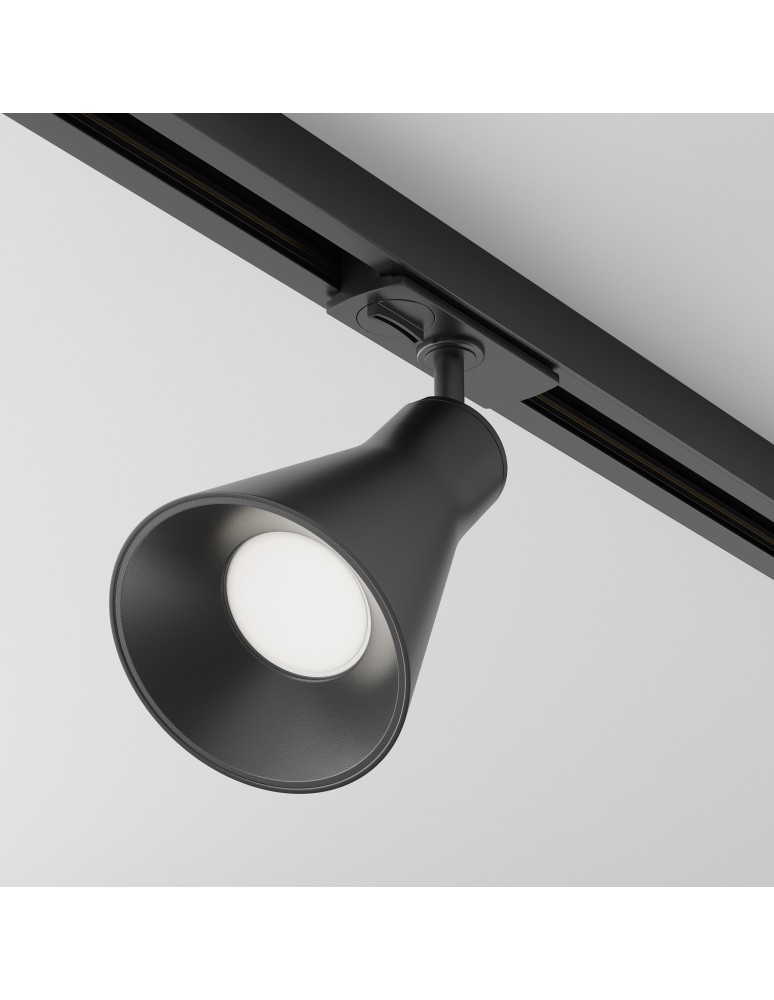 Lamps for 1 phase busbars - Maytoni Virar UNITY Single-Circuit Rail Spotlight 1xGU10 10W Black TR022-1-GU10-B - product kolory-swiatla.pl 1