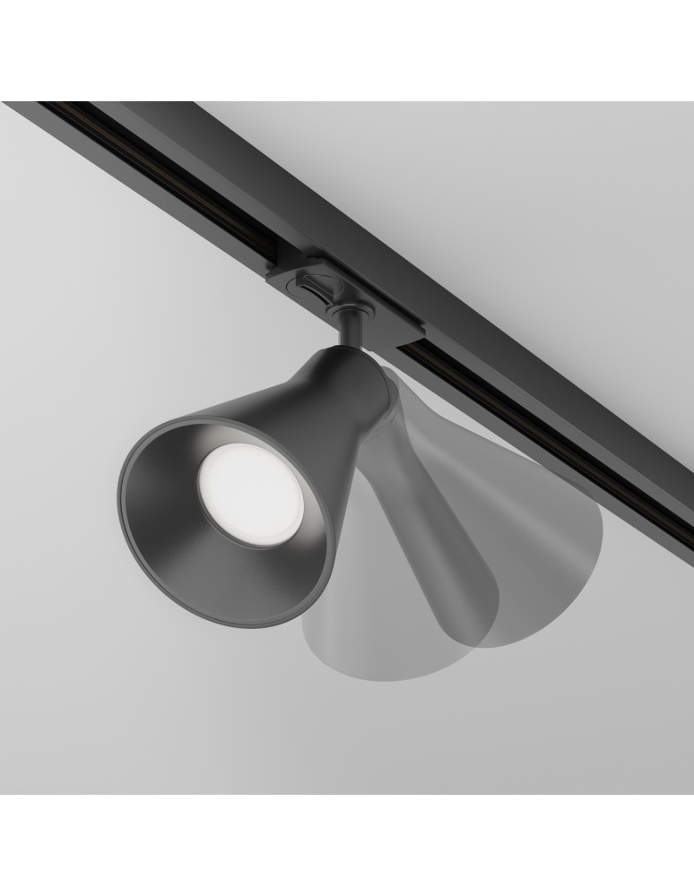 Lamps for 1 phase busbars - Maytoni Virar UNITY Single-Circuit Rail Spotlight 1xGU10 10W Black TR022-1-GU10-B - product kolory-swiatla.pl 5