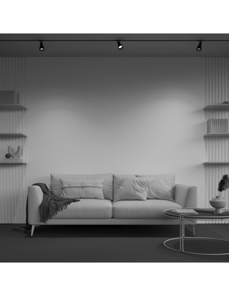 Lamps for 1 phase busbars - Maytoni Virar UNITY Single-Circuit Rail Spotlight 1xGU10 10W Black TR022-1-GU10-B - product kolory-swiatla.pl 6