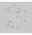 Lamps for 1 phase busbars - Maytoni Vuoro UNITY LED 10W 850lm 3000K Black TR003-1-10W3K-S-B Single Circuit Rail Spotlight. - product 5
