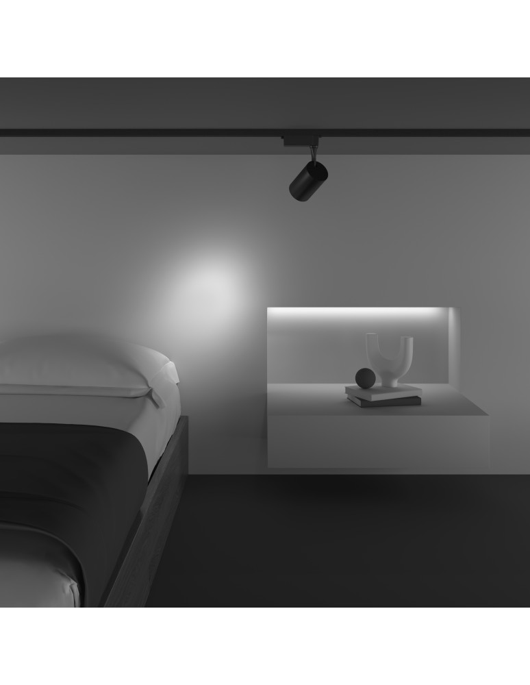 Lamps for 1 phase busbars - Maytoni Vuoro UNITY LED 10W 850lm 3000K Black TR003-1-10W3K-S-B Single Circuit Rail Spotlight. - product kolory-swiatla.pl 6