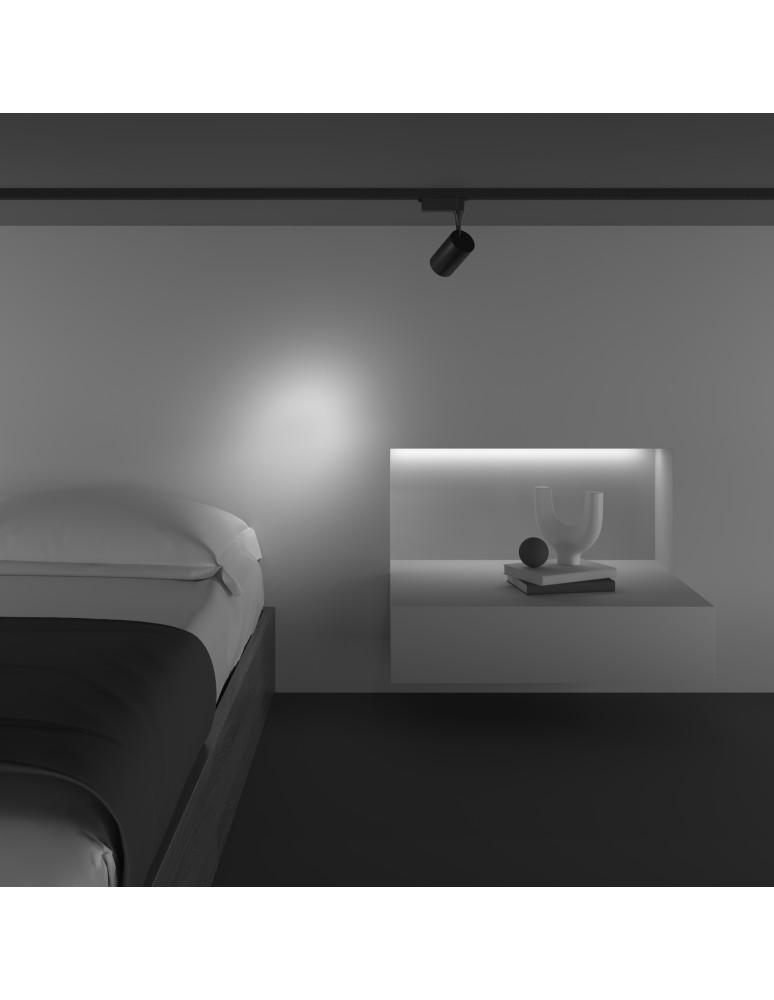 Lamps for 1 phase busbars - Maytoni Vuoro UNITY LED 6W 450lm 3000K Black TR003-1-6W3K-S-B Single Circuit Rail Spotlight. - product kolory-swiatla.pl 5