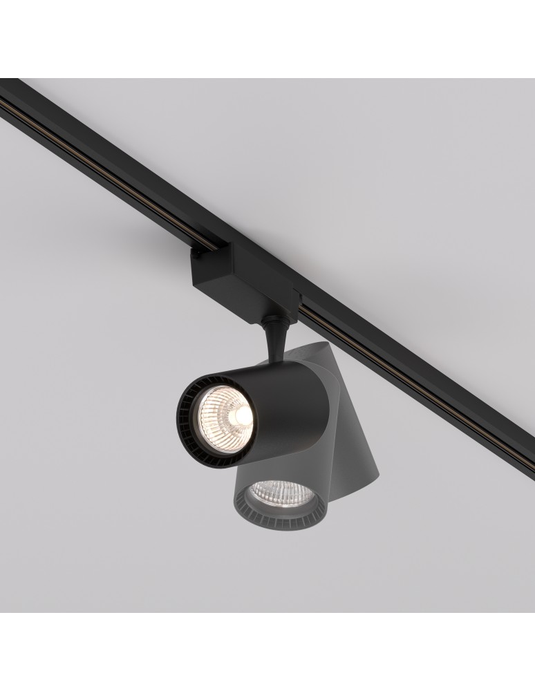 Lamps for 1 phase busbars - Maytoni Vuoro UNITY LED 15W 1600lm 3000K Black TR003-1-15W3K-S-B Single Circuit Rail Spotlight. - product kolory-swiatla.pl 5