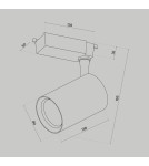Lamps for 1 phase busbars - Maytoni Vuoro UNITY LED 15W 1600lm 3000K White TR003-1-15W3K-S-W Single Circuit Rail Spotlight. - product 7