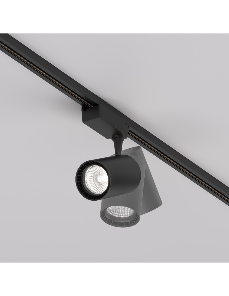 Lamps for 1 phase busbars - Maytoni Vuoro UNITY LED 15W 1600lm 4000K Black TR003-1-15W4K-S-B Single Circuit Rail Spotlight. - product kolory-swiatla.pl 5