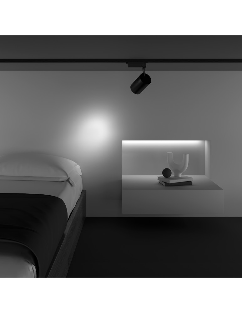 Lamps for 1 phase busbars - Maytoni Vuoro UNITY LED 26W 2700lm 3000K Black TR003-1-26W3K-S-B Single Circuit Rail Spotlight. - product kolory-swiatla.pl 6