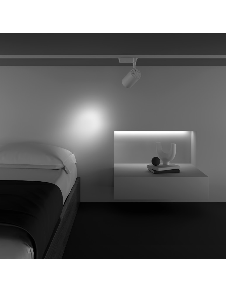 Lamps for 1 phase busbars - Maytoni Vuoro UNITY LED 26W 2700lm 3000K White TR003-1-26W3K-S-W Single Circuit Rail Spotlight. - product kolory-swiatla.pl 6