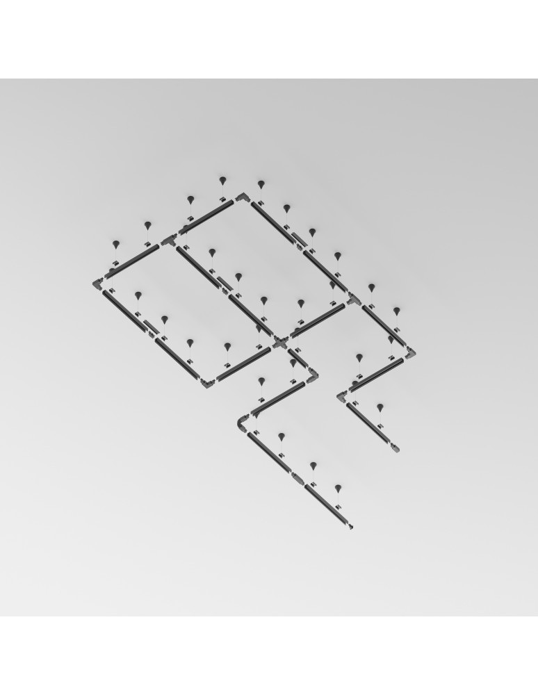1 phase buses - Maytoni UNITY three-circuit surface/pendant rail 2m Black TRX005-312B - product kolory-swiatla.pl 5