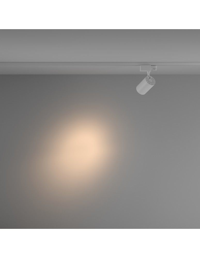 Lamps for 3-phase busbars - Maytoni Vuoro TRINITY LED 10W 750lm 3000K White TR029-3-10W3K-S-W Triple Circuit Rail Spotlight. - product kolory-swiatla.pl 3