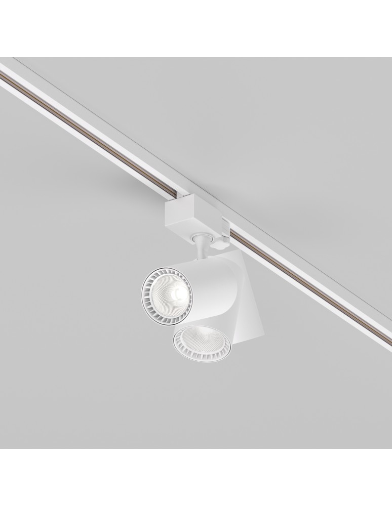 Lamps for 3-phase busbars - Maytoni Vuoro TRINITY LED 10W 800lm 4000K White TR029-3-10W4K-S-W Triple Circuit Rail Spotlight. - product kolory-swiatla.pl 5