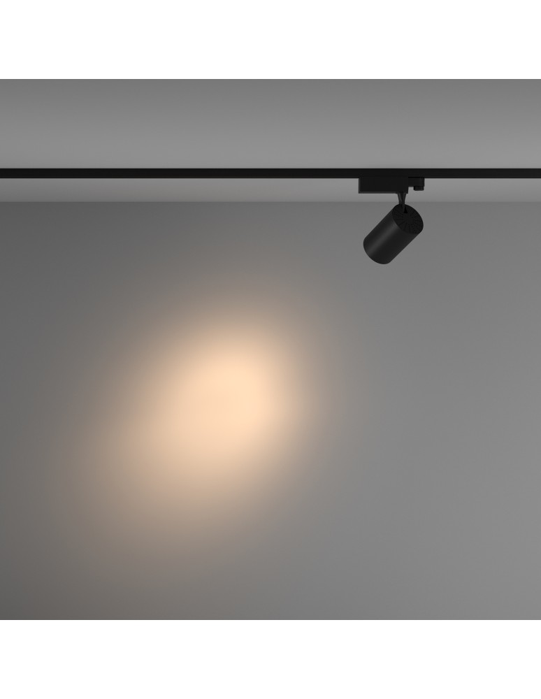 Lamps for 3-phase busbars - Maytoni Vuoro TRINITY LED 20W 1500lm 3000K Black TR029-3-20W3K-S-B Triple Circuit Rail Spotlight. - product kolory-swiatla.pl 3