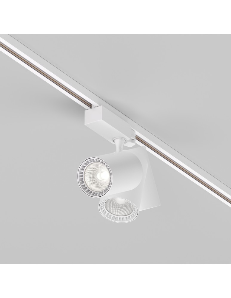 Lamps for 3-phase busbars - Maytoni Vuoro TRINITY LED 20W 1600lm 4000K White TR029-3-20W4K-S-W Triple Circuit Rail Spotlight. - product kolory-swiatla.pl 5