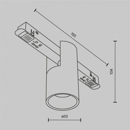 Maytoni Alfa Lampa do Szyny Magnetycznej EXILITY LED 7W 370lm 3000K Black TR122-2-7W3K-B