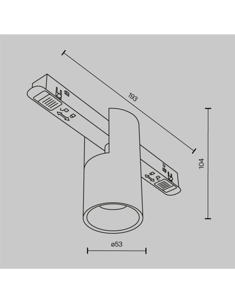 Magnetic rail lamps - Maytoni Alfa EXILITY LED 7W Magnetic Rail Lamp 370lm Brass TR122-4-7W-DS-BS - product kolory-swiatla.pl 6