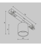 Magnetic rail lamps - Maytoni Alfa S Magnetic Rail Light EXILITY LED 7W 380lm 3000K Brass TR132-2-7W3K-BS - product 6