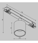 Magnetic rail lamps - Maytoni Alfa S Magnetic Rail Light EXILITY LED 7W 360lm Black TR132-4-7W-DS-B - product 6