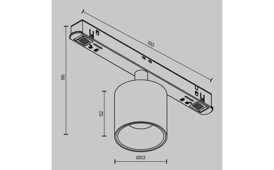 Maytoni Alfa S Lampa do Szyny Magnetycznej EXILITY LED 7W 360lm Black TR132-4-7W-DS-B