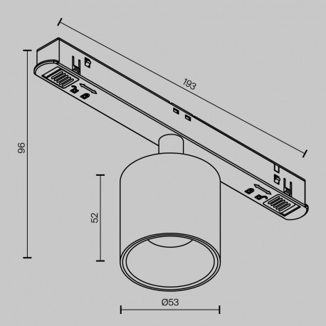 Maytoni Alfa S Lampa do Szyny Magnetycznej EXILITY LED 7W 350lm Biały TR132-4-7W-DS-W