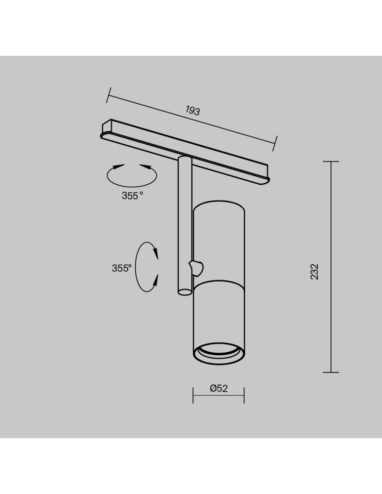 Magnetic rail lamps - Maytoni Elti EXILITY LED Magnetic Rail Lamp 12W 862lm 3000K White, Black TR005-2-12W3K-BW - product kolory-swiatla.pl 7