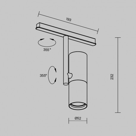 Maytoni Elti Lampa do Szyny Magnetycznej EXILITY LED 12W 862lm 3000K Biały, Czarny TR005-2-12W3K-BW