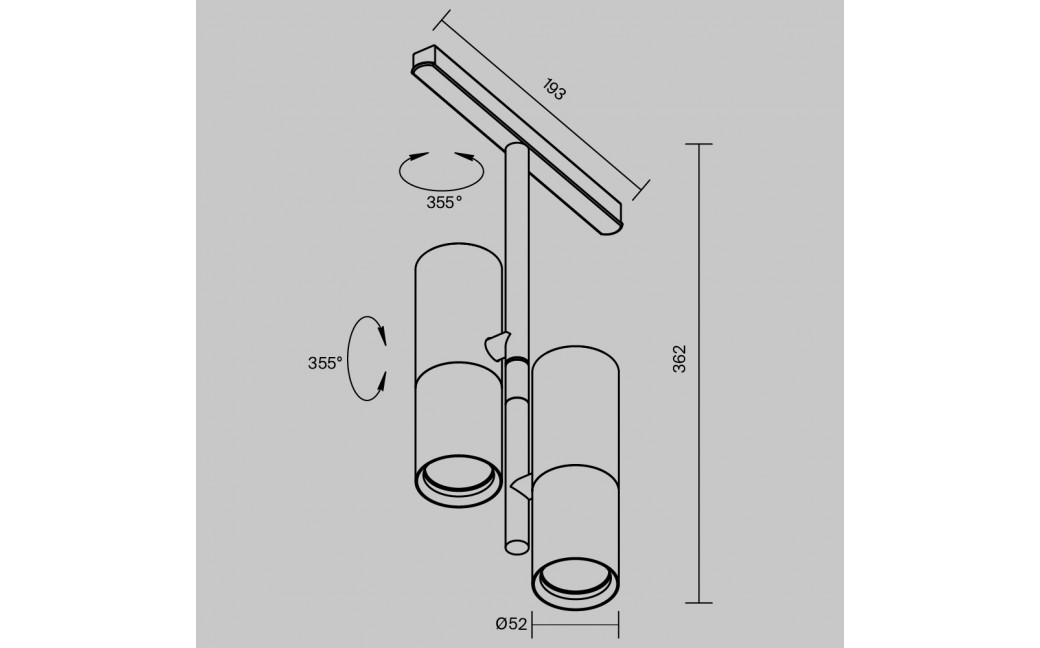 Maytoni Elti Duo Lampa do Szyny Magnetycznej EXILITY LED 24W 1463lm 3000K Black TR005-2-2X12W3K-B