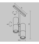 Magnetic rail lamps - Maytoni Elti Duo Magnetic Rail Light EXILITY LED 24W 1563lm 3000K White, Black TR005-2-2X12W3K-BW - product 7